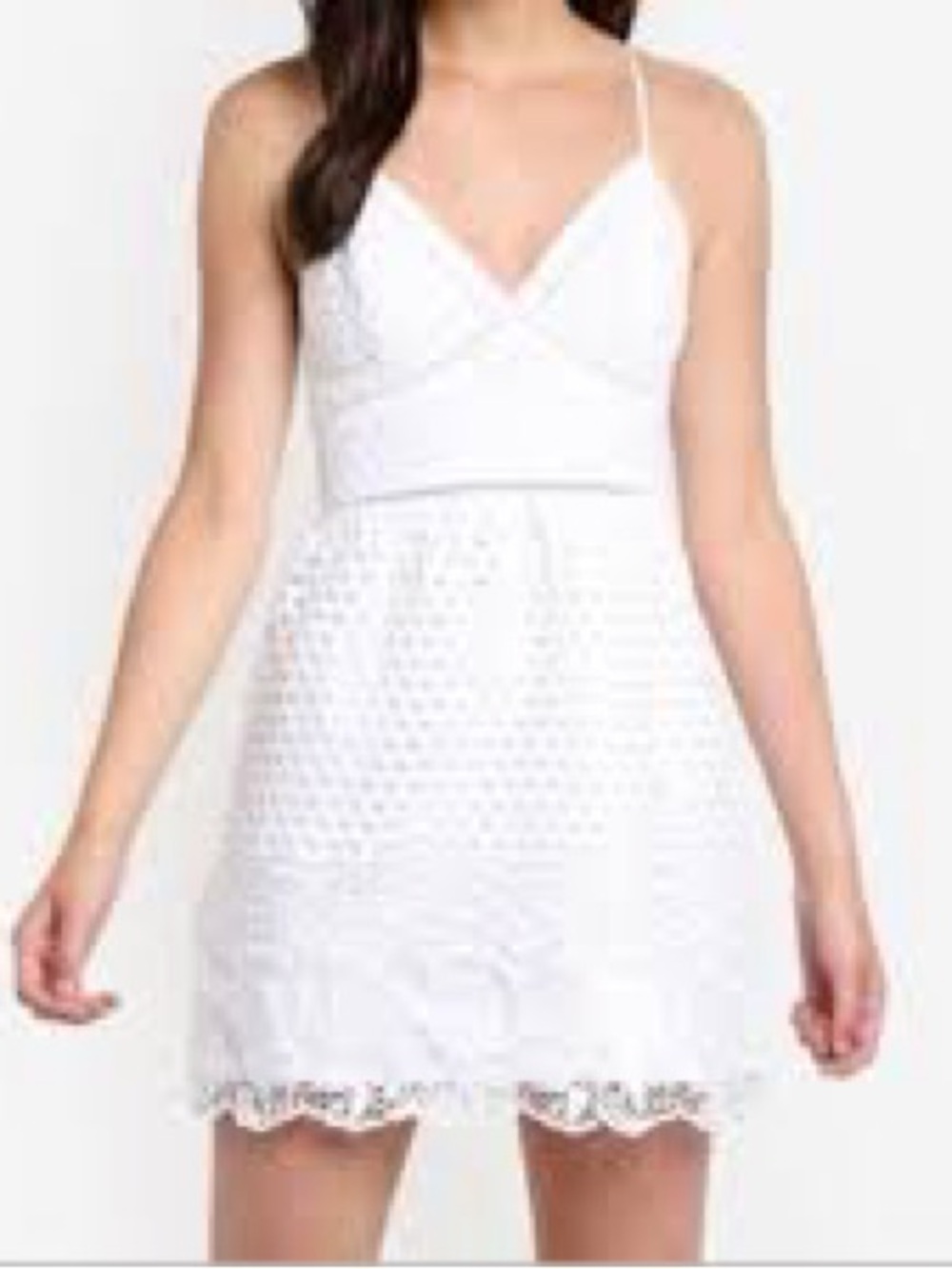 Abercrombie & Fitch Eyelet Crochet Lace Mini Dress Size M